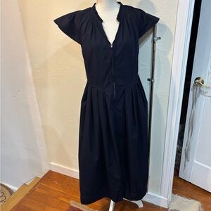 Free Assembly Navy Blue Maxi Drop Waist Dress Size M